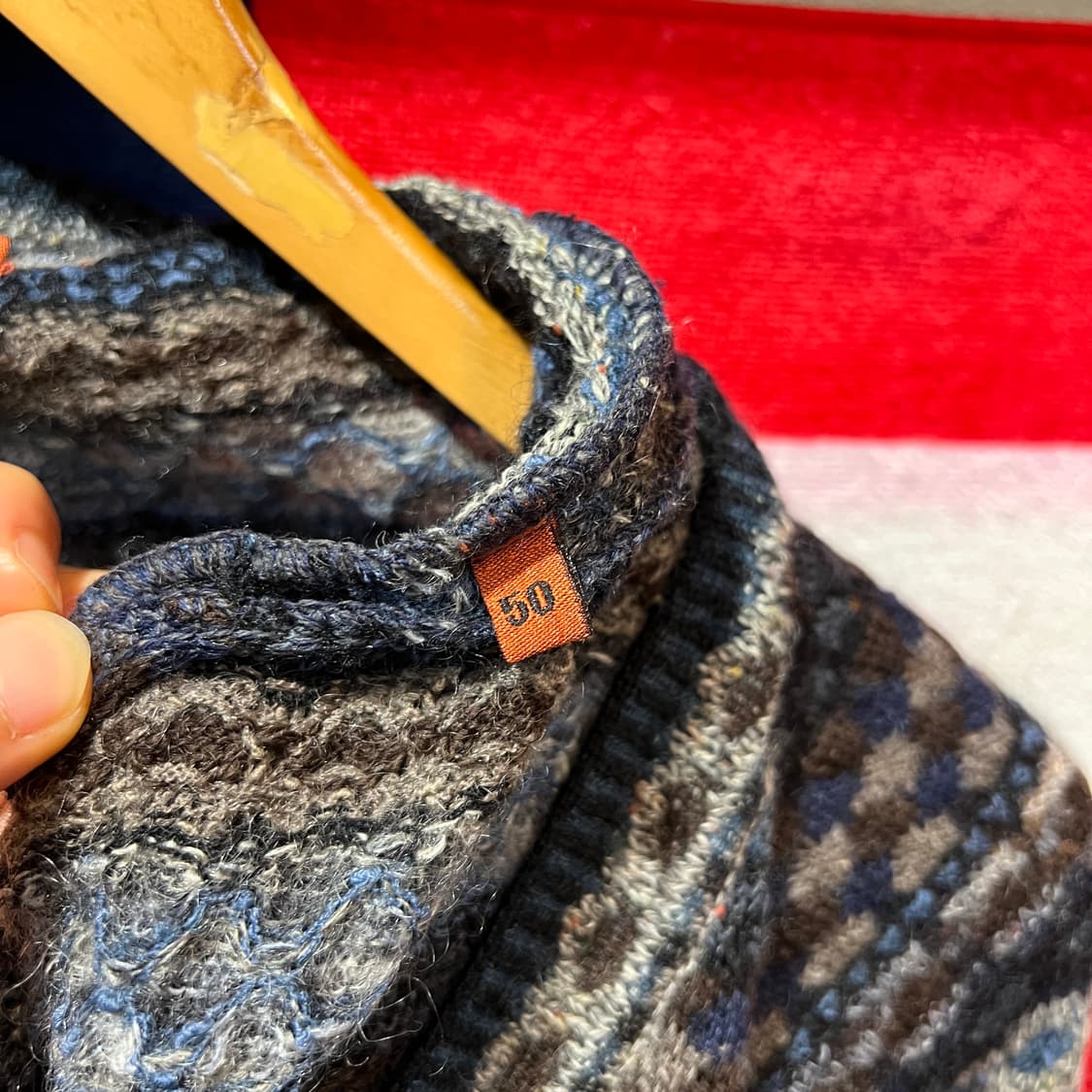 미쏘니 패턴 니트 가디건 상품이미지4