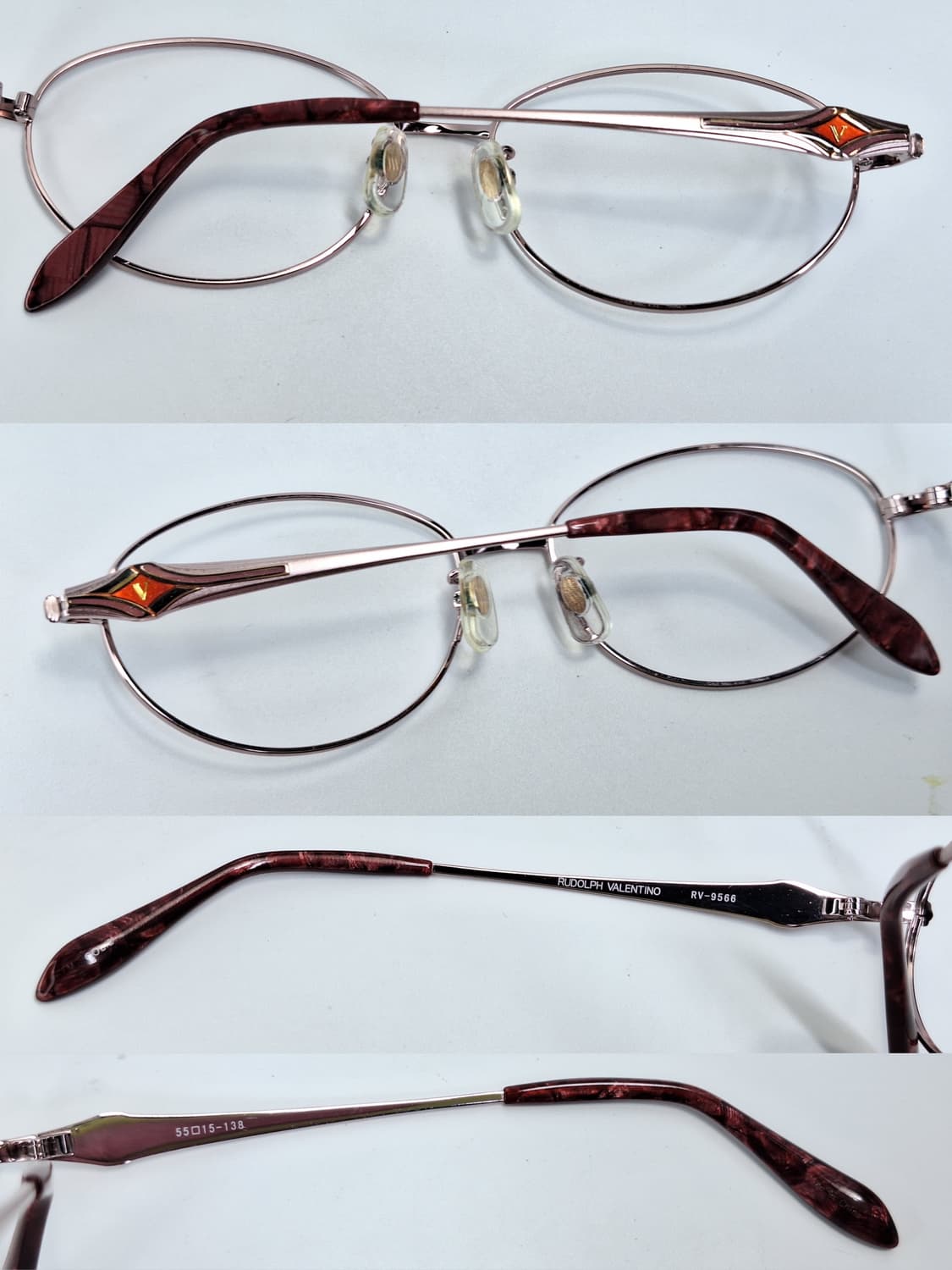 데드스톡 새상품/90s 일본 빈티지/루돌프 발렌티노 RV-956 안경테 상품이미지9