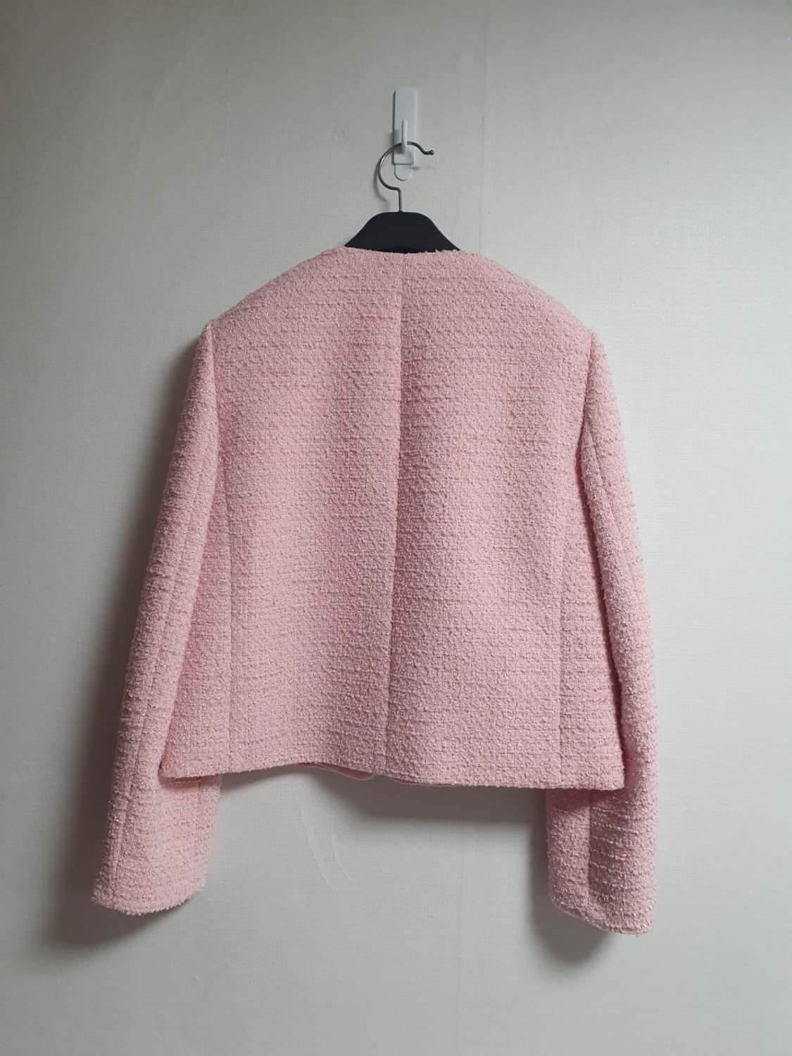 무료배송 !! LIST 핑크 트위드 자켓 66사이즈 1회착용 상품이미지4