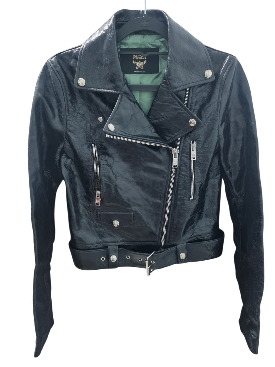MCM 엠씨엠 메이드 인 이태리 가죽 라이더 자켓 xs 상품이미지1