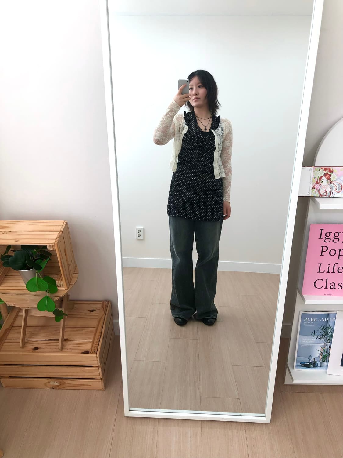 힙러블리 도트 레이어드 코디 상품이미지3