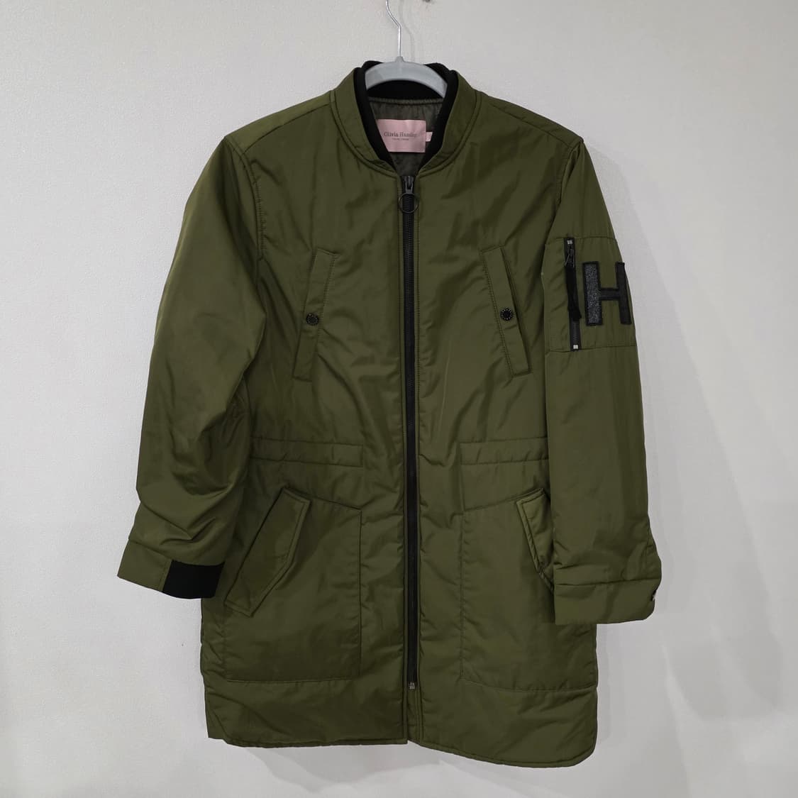 올리비아하슬러 카키 롱 야상 점퍼 90 상품이미지1