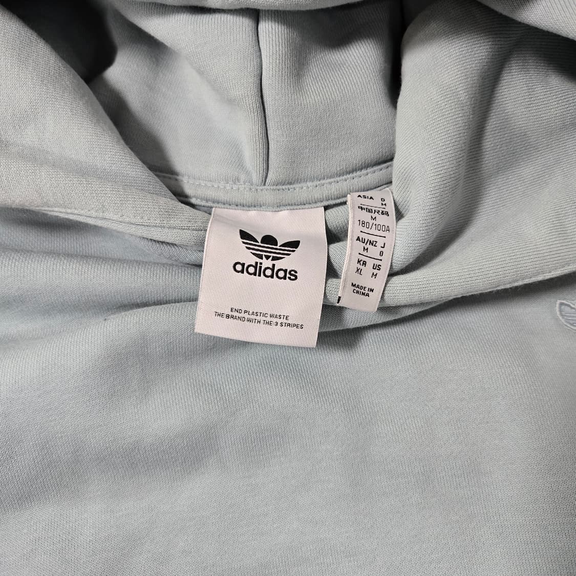 ✨ (바배) 아디다스 패치로고 뮤트하늘 후드티  상품이미지3