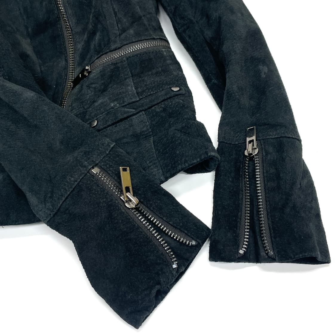 MNG Genuine Leather 스웨이드 바이커 자켓 상품이미지5