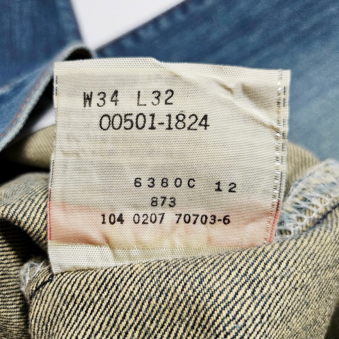 [34X32][리바이스]00's 오리지널 스트레이트 페이드워시드 데님 상품이미지8