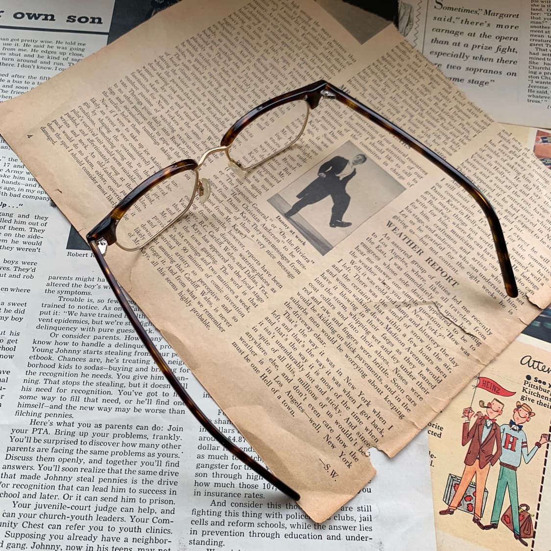 [픽키-716] 데드스탁 남녀공용 호피 하금테 골드 사각 빈티지안경 상품이미지6