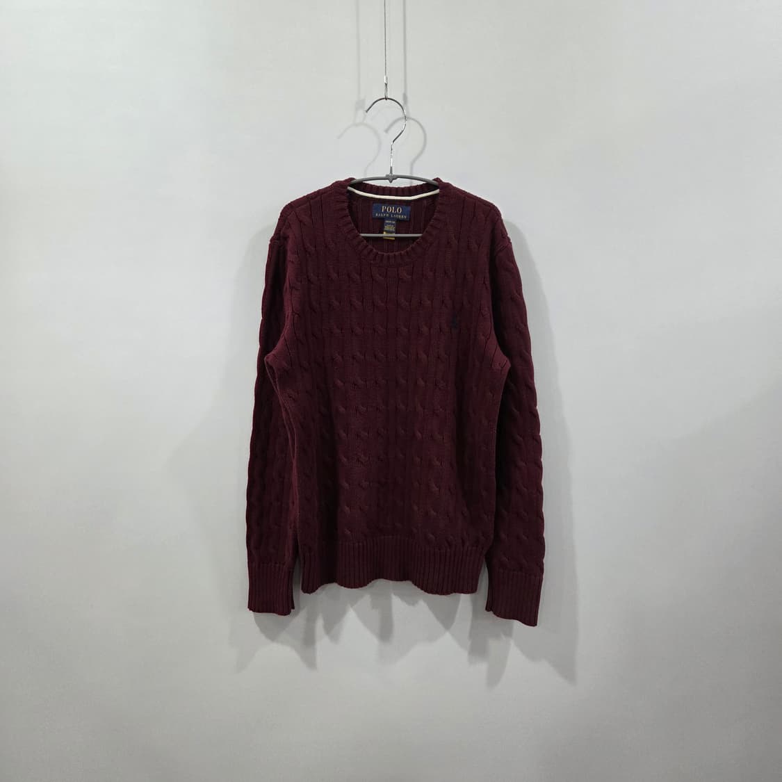 폴로랄프로렌 키즈 버건디 케이블 니트 M(10-12) 상품이미지1