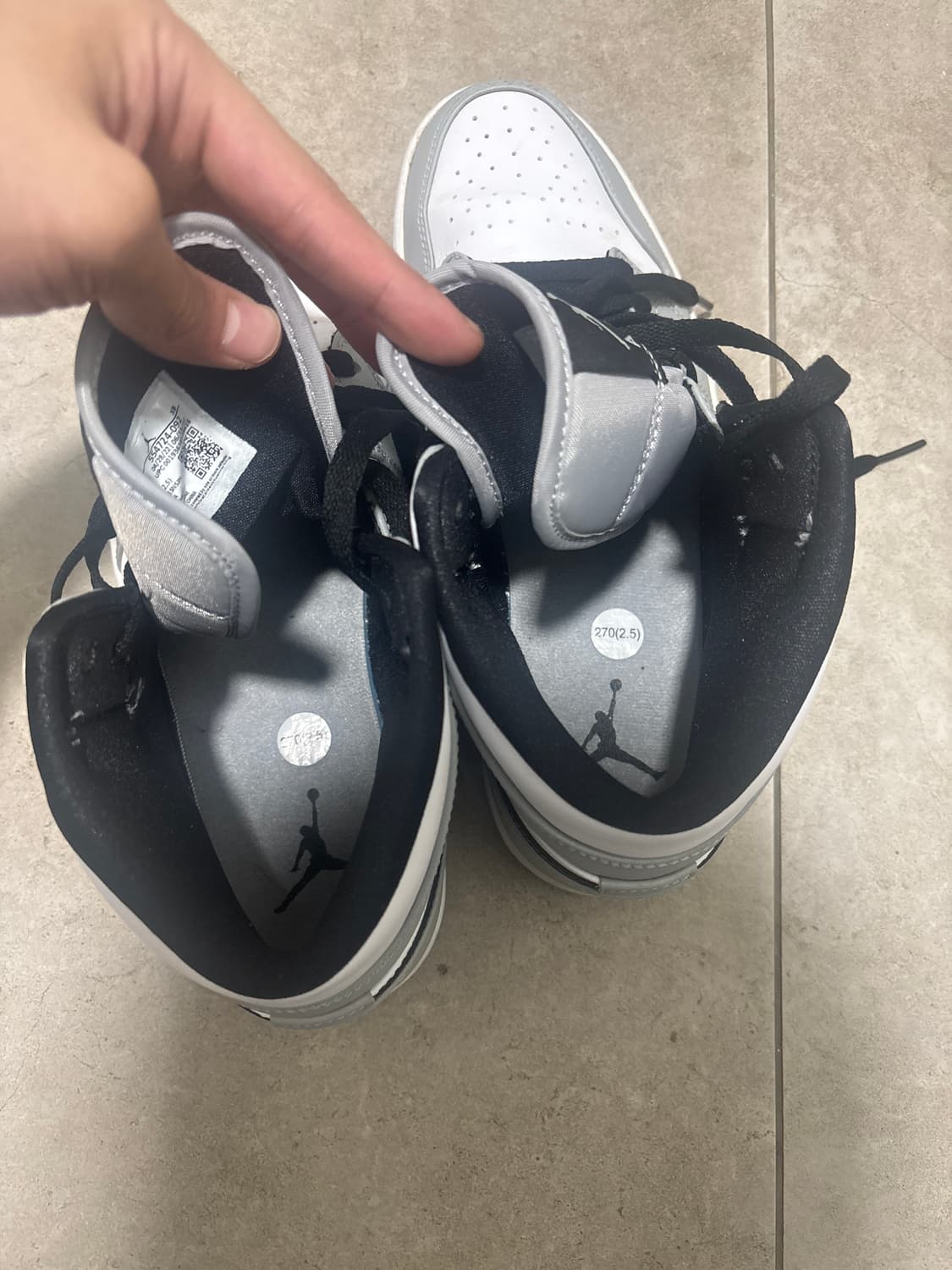 조던1 미드 라이트스모크그레이 270 상품이미지5