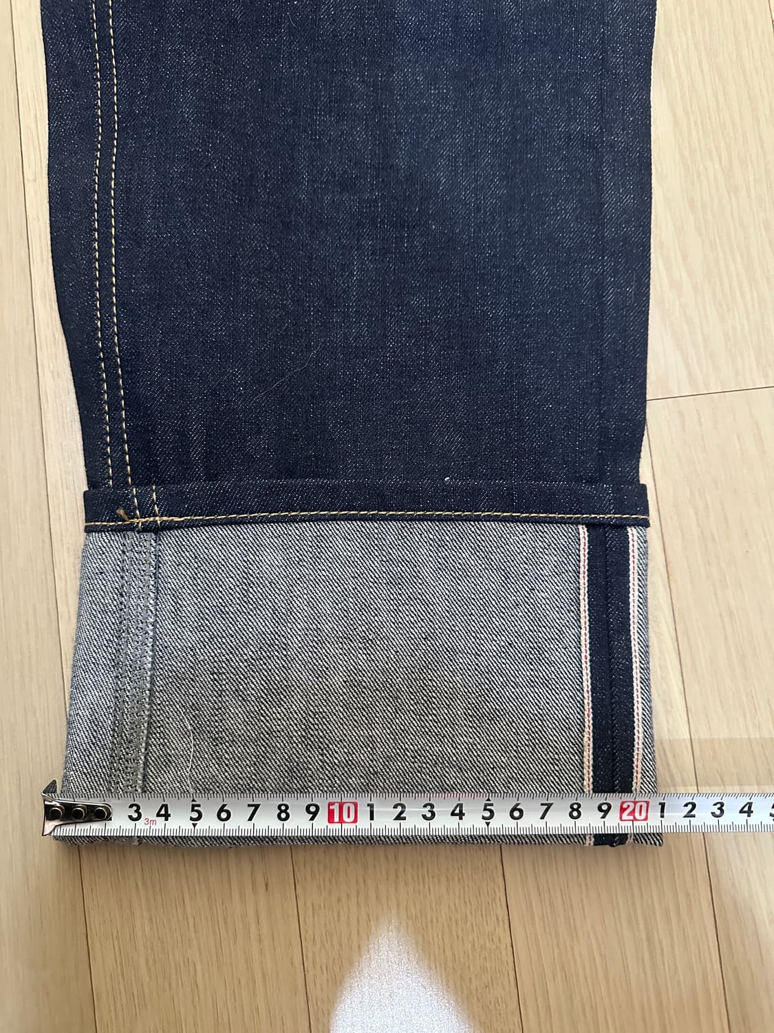 (새상품) 킨더살몬 청바지 셀비지 데님 사이즈1 상품이미지7