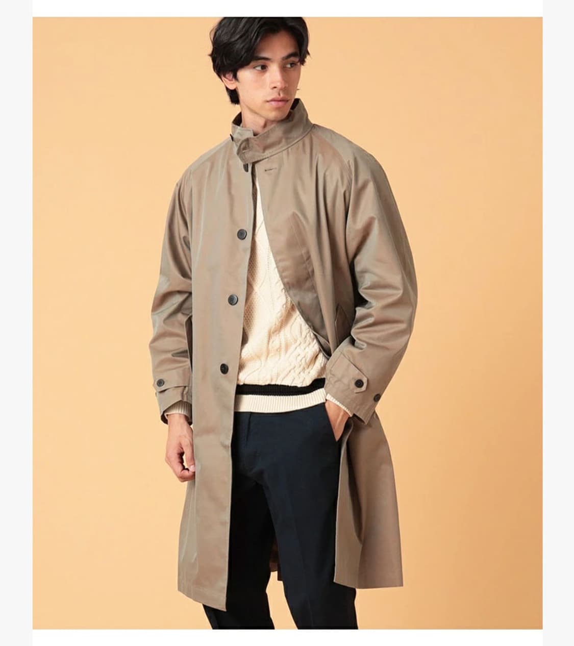 BEAMS LIGHTS - COTTON GABARDINE COAT 상품이미지3