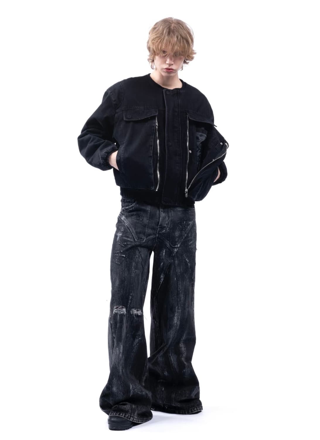 노페이스 스튜디오 데님 black artisanal dune denim 상품이미지1