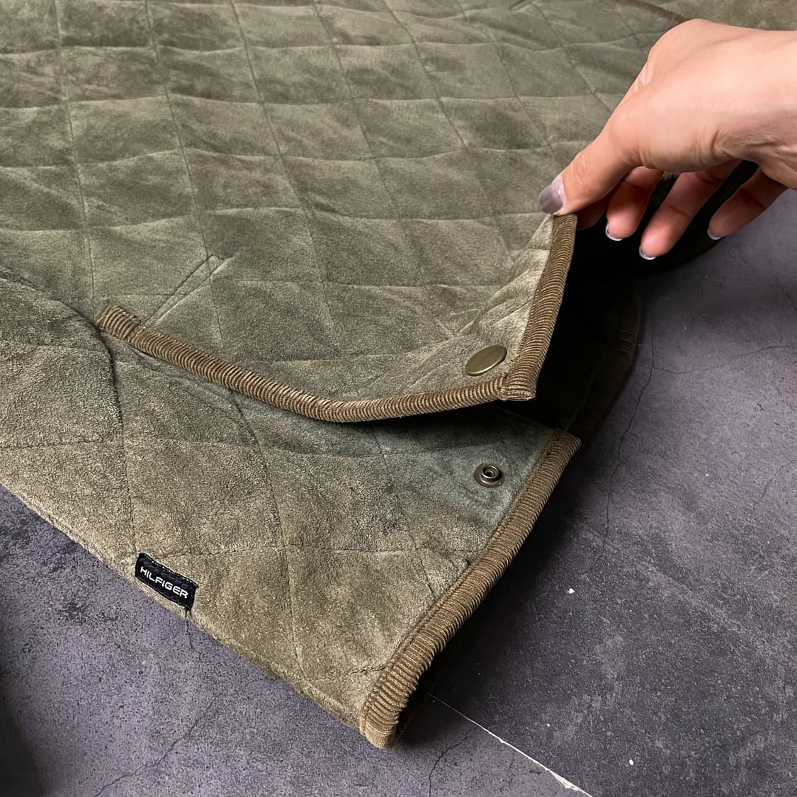 TOMMY HILFIGER 토미힐피거 카키 퀄팅 자켓 A00813 상품이미지8