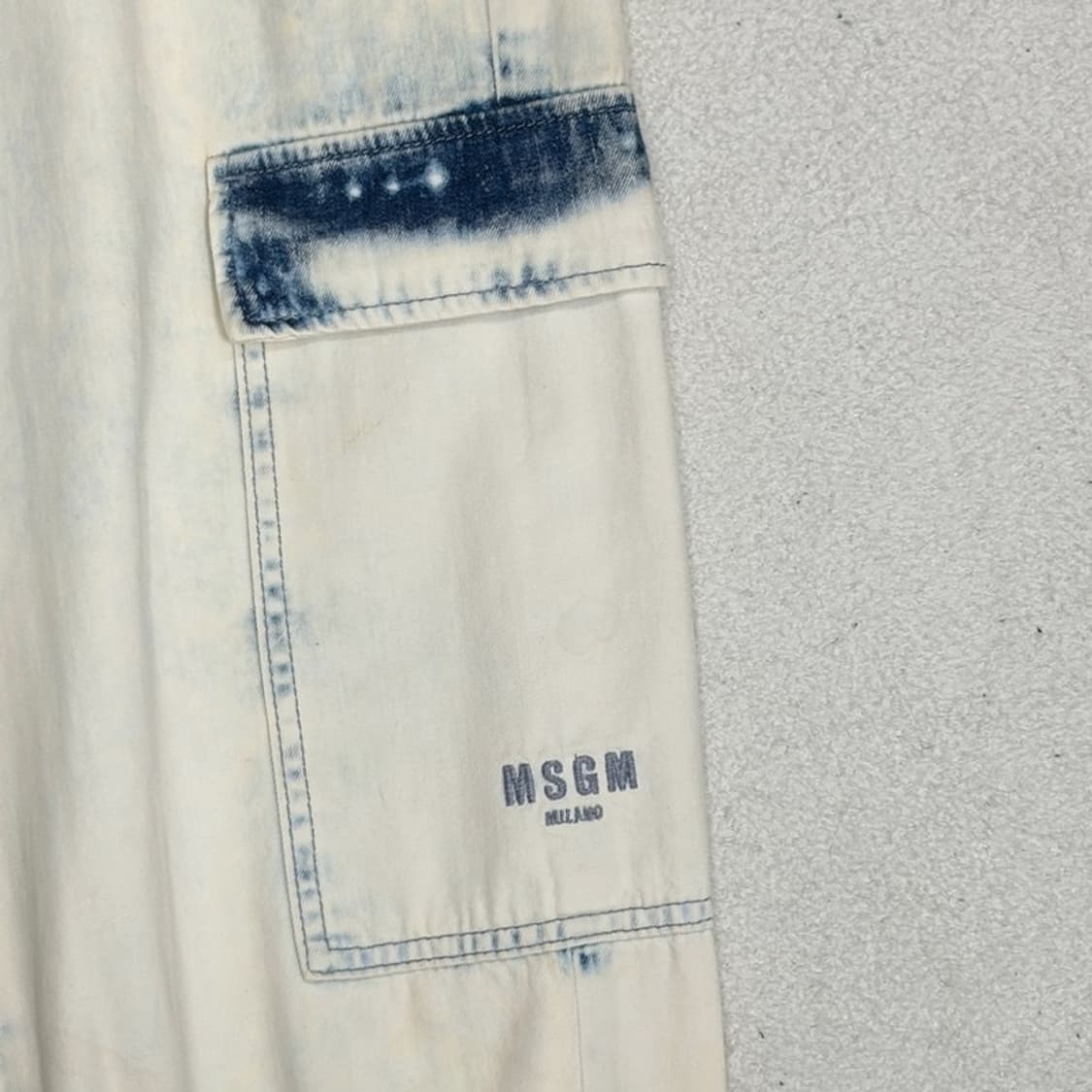 MSGM 라이트워시 데님 카고팬츠 38 상품이미지3