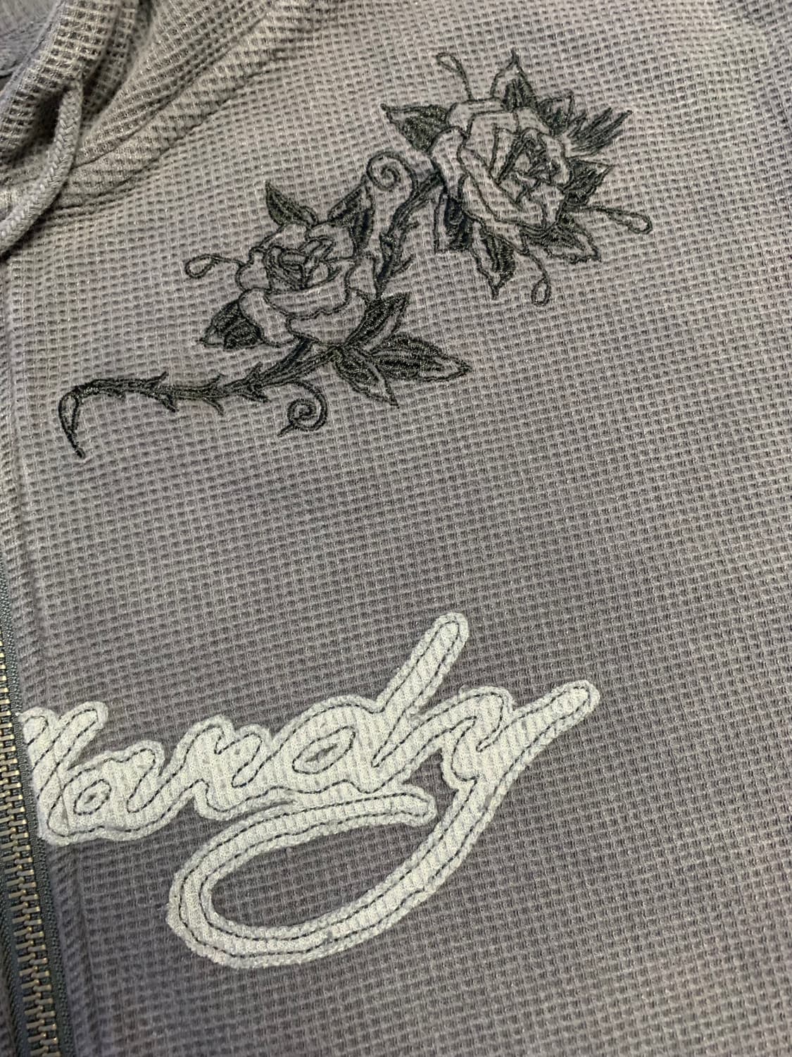 에드하디 워시드 와플 써멀 후드집업 상품이미지5