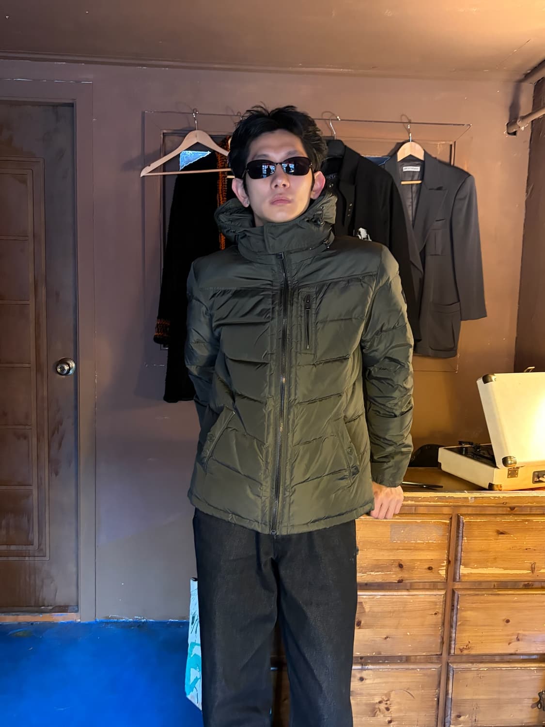 CALVIN KLEIN JEANS OLIVE PADDED JACKET 상품이미지1