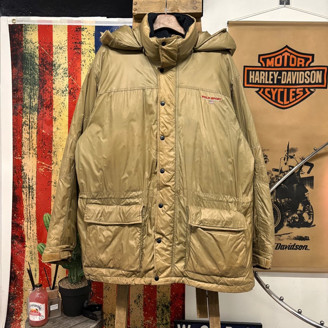 폴로스포츠 by 랄프로렌 다운 퍼후드 탈부착 버튼 집업 파카자켓 N69 상품이미지1