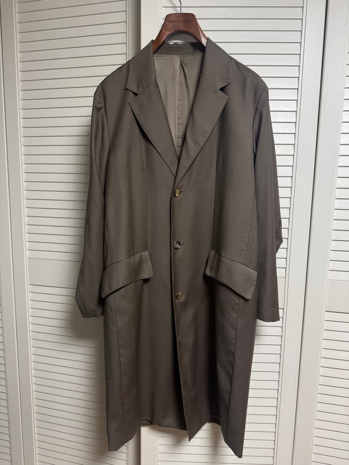 유스 간절기 체스터필드 코트 브라운 오버핏 s 95~100 상품이미지1