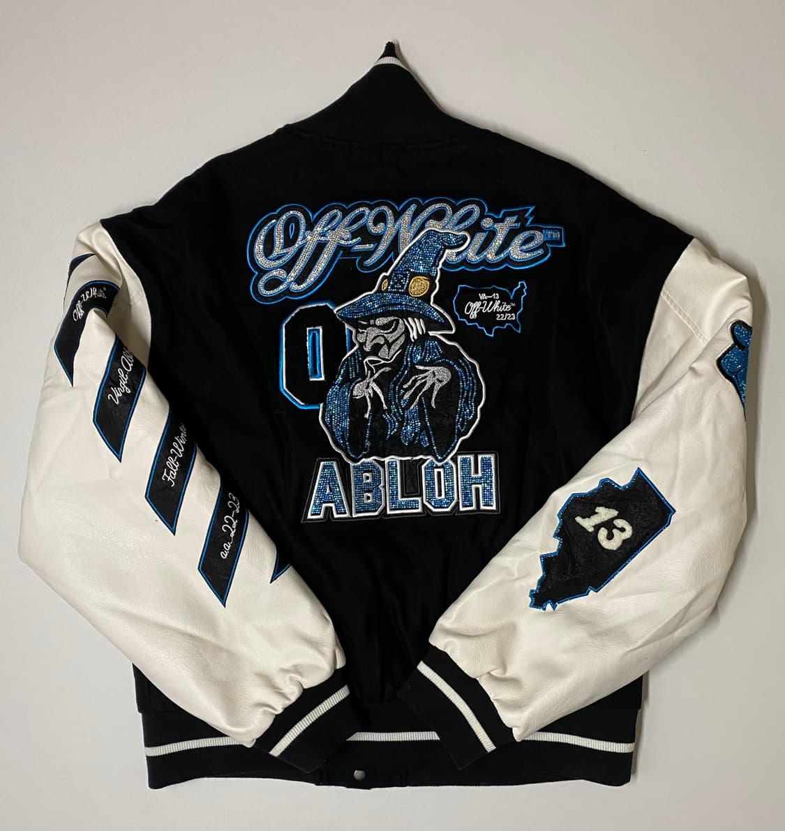 오프화이트 로고 패치 바시티 자켓 상품이미지3