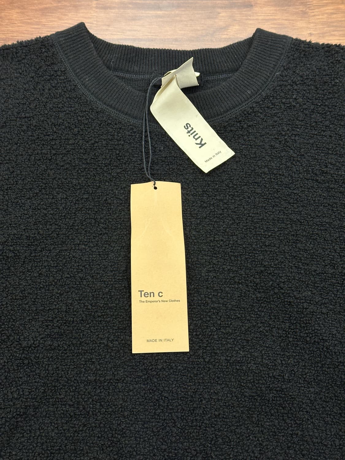 [새제품/105] 텐씨 TEN C 울 크루넥 니트 스웨터 블랙 46 상품이미지2