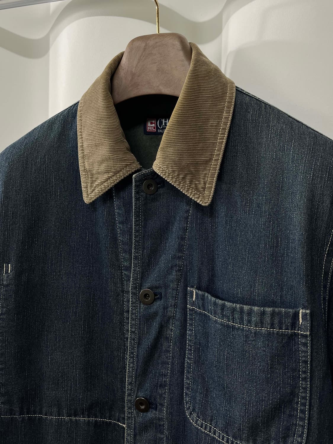 90's 챕스 랄프로렌 코듀로이 데님 초어 워크자켓 상품이미지5