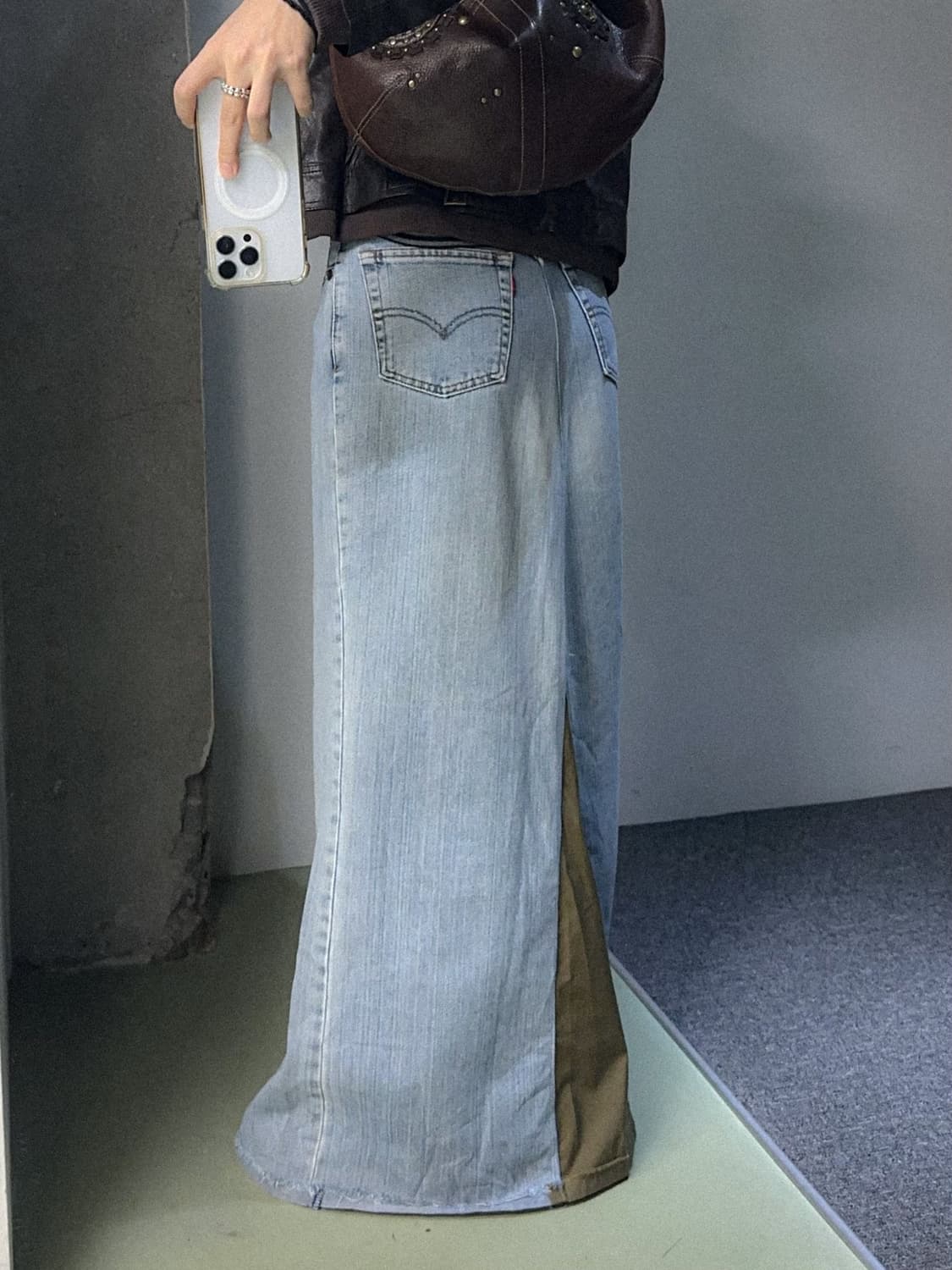 levi’s remake denim maxi skirt 상품이미지3