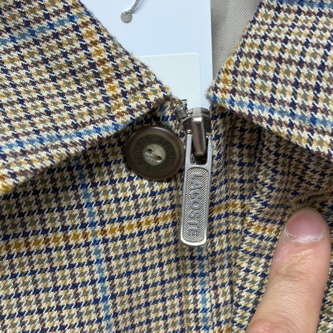 빈티지 라코스테 체크 블루종 상품이미지4