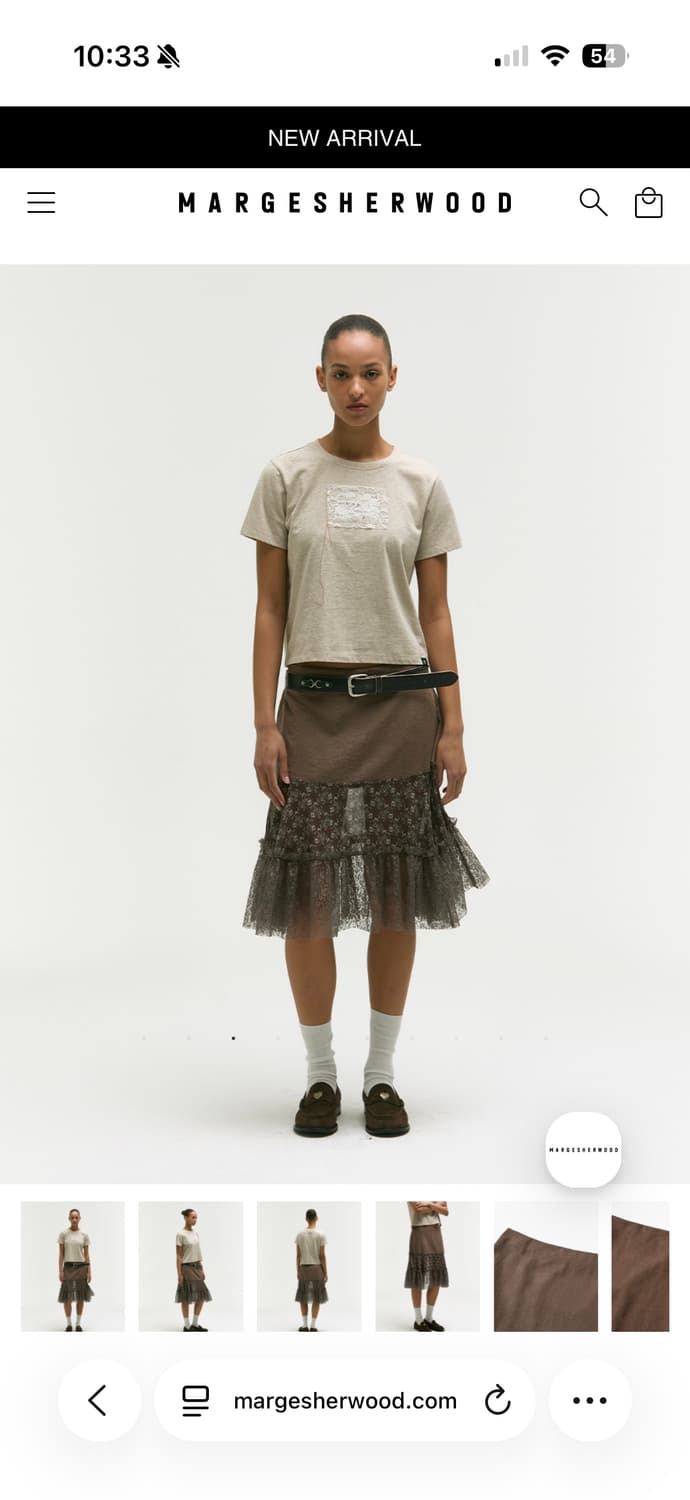 마지셔우드 VINTAGE FLOWER SKIRT_brown 상품이미지3