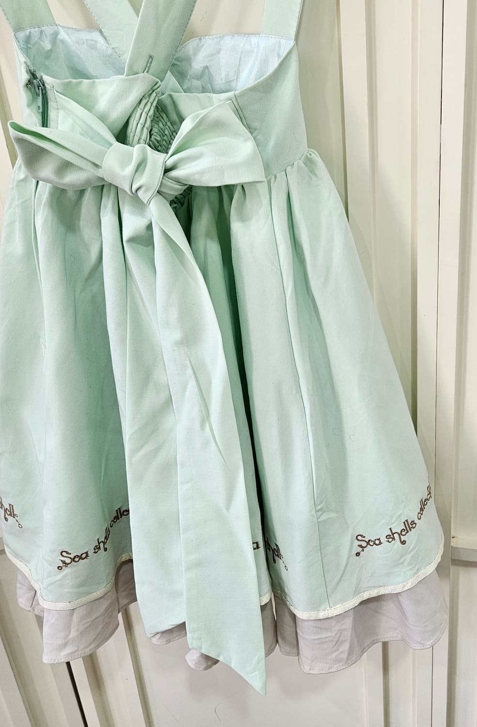 애로우(ARROW) 민트 조개 자수 점퍼 원피스 상품이미지7