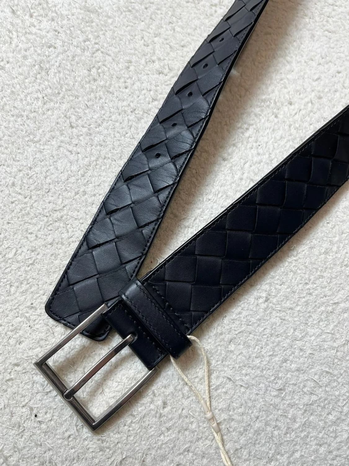 보테가베네타 블랙 인트레치아토 가죽 벨트 A1698 상품이미지3