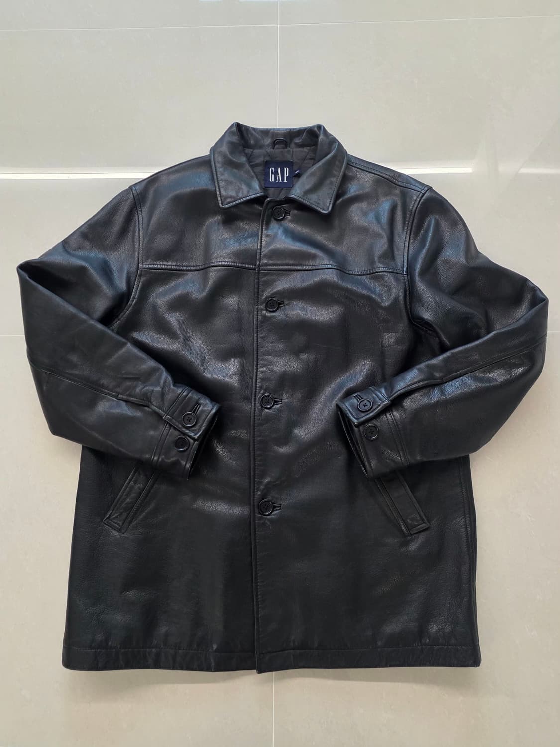 올드 갭 레더 카코트 M 상품이미지1