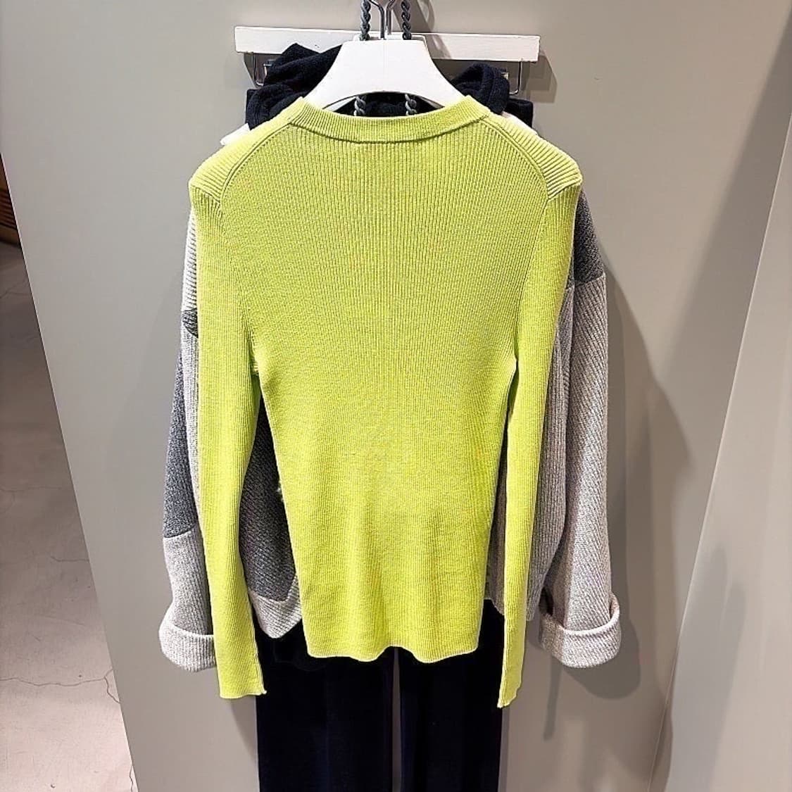 (정품/새상품) 엔폴드 여성 라임 코튼 실크 혼방 립 니트 상품이미지3