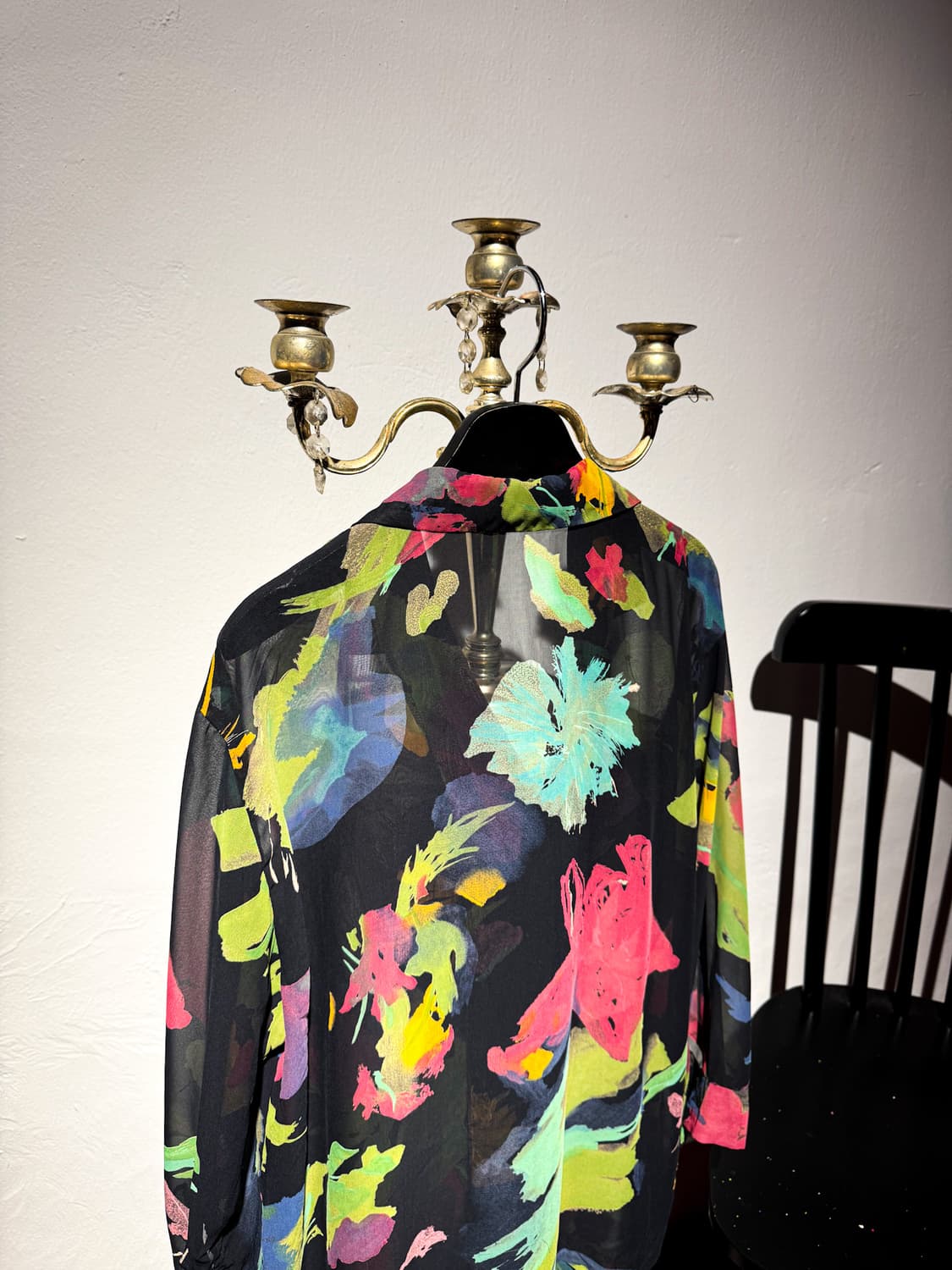 Abstract Floral Sheer Shirt    상품이미지7