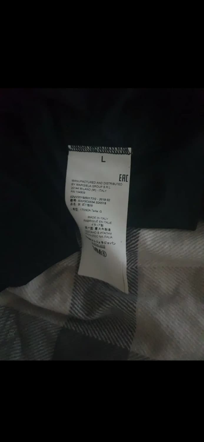 L) mm6 maison margiela 터틀넥 넥 로고 네이비 상품이미지4