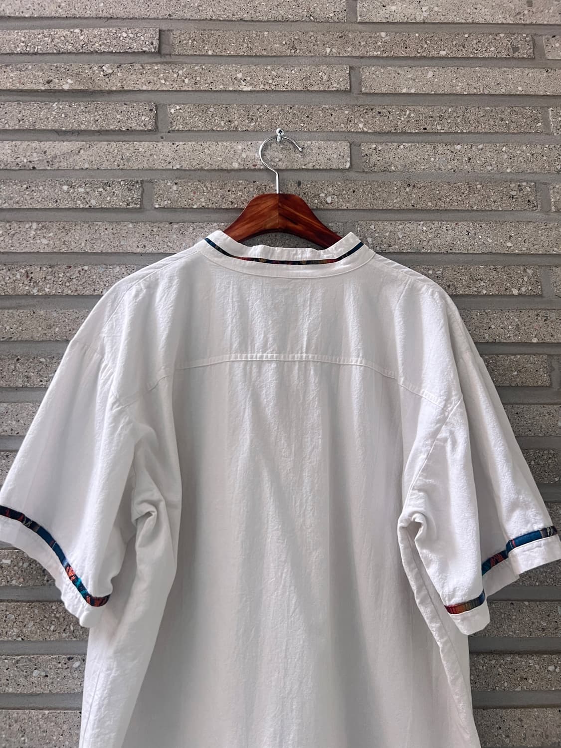 [XL]90's Mexican 빈티지 나바호 스트라이프 헨리넥 셔츠 상품이미지6