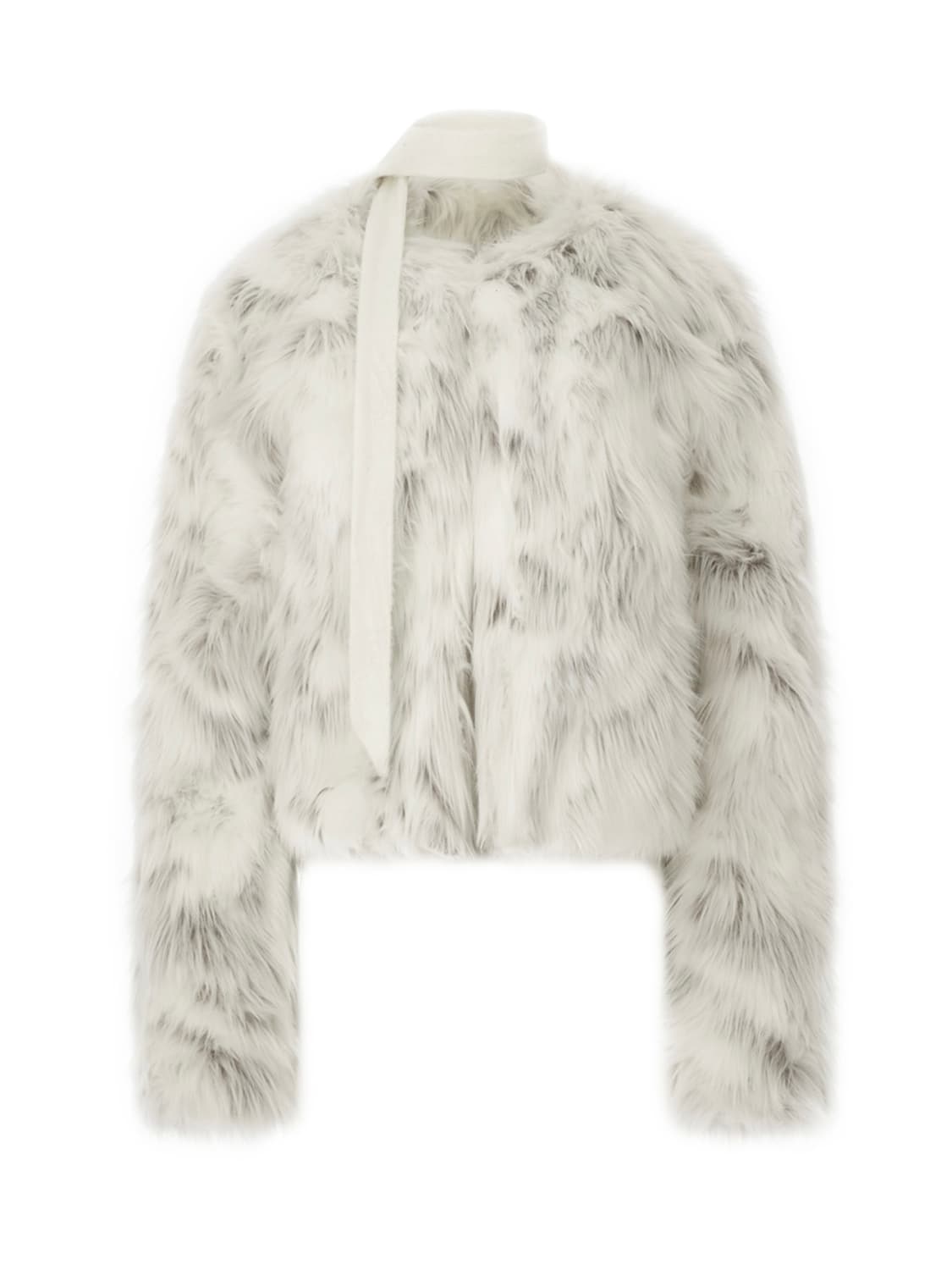 나체 자카드 퍼자켓 크림 화이트 상품이미지1