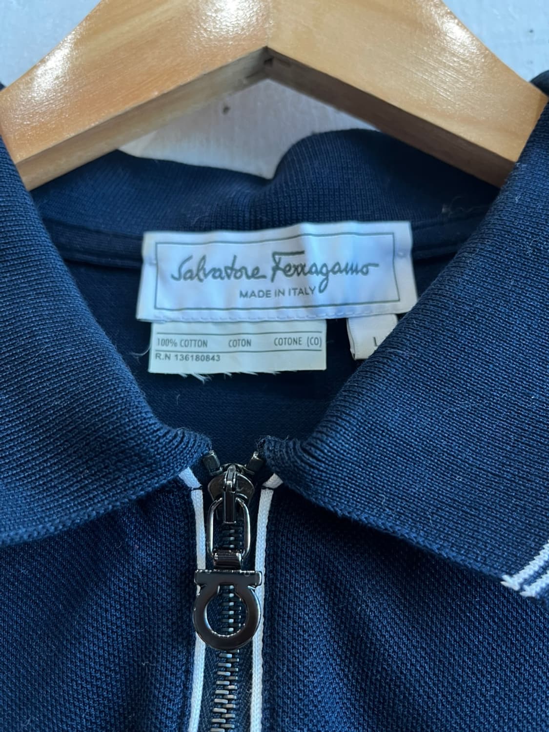 페레가모 하프집 PK티셔츠 카라티 Made in ITALY 상품이미지4