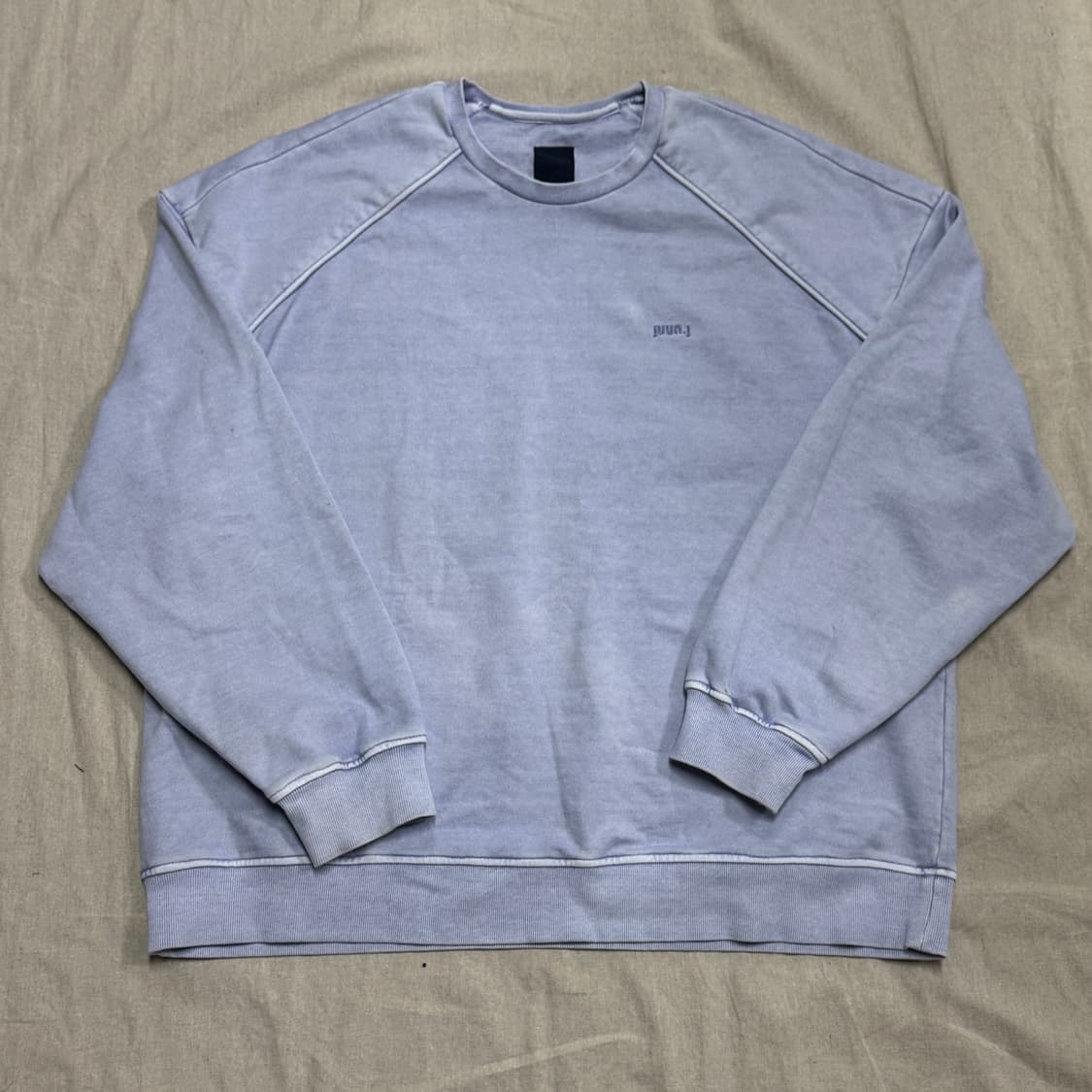 준지 21s 가먼트다잉 피그먼트 라벤더 맨투맨 L 상품이미지1