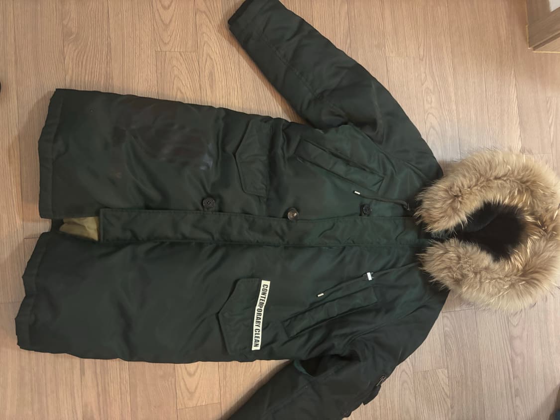 상태최상 쥬시쥬디 라쿤퍼 덕다운 야상n3b 롱패딩 여 프리  갸루 상품이미지2