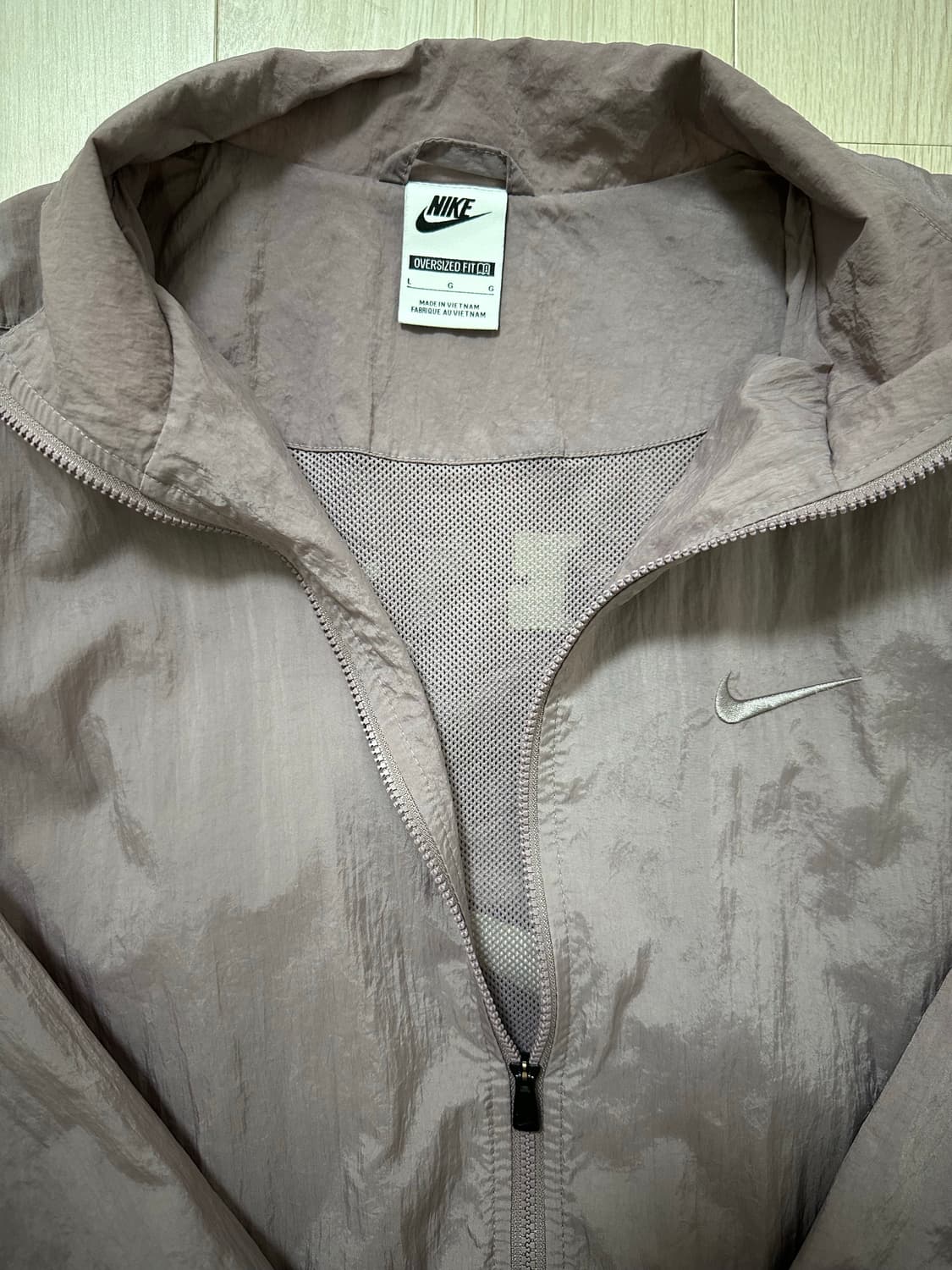 나이키 클럽 오버사이즈 우븐 트랙 바람막이 윈드러너 자켓[토프그레이-L] 상품이미지7