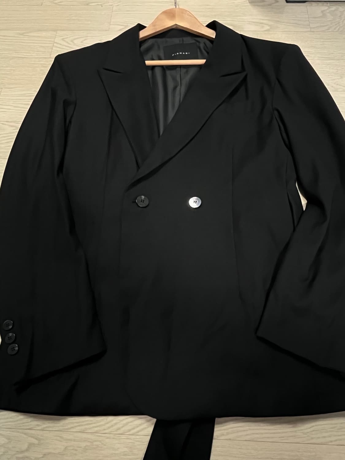 L) 피아나리 블랙 더블 브레스티드 자켓 상품이미지1