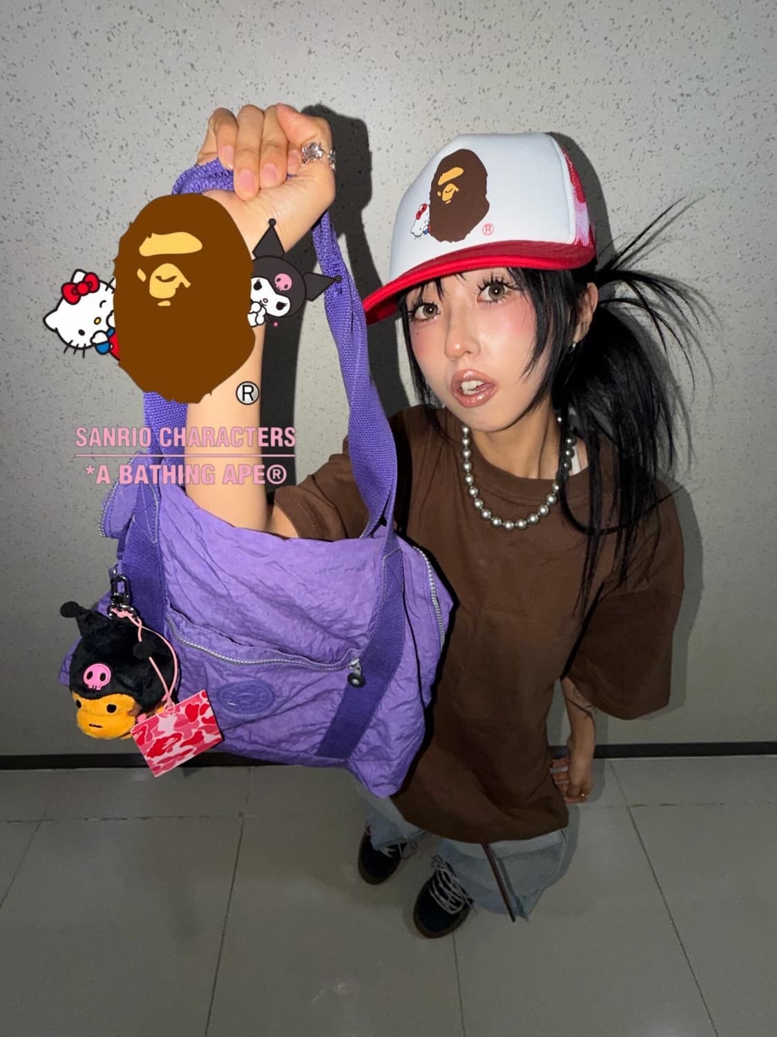 Bape X Sanrio Hello Kitty Cap ( 새상품 )  상품이미지1