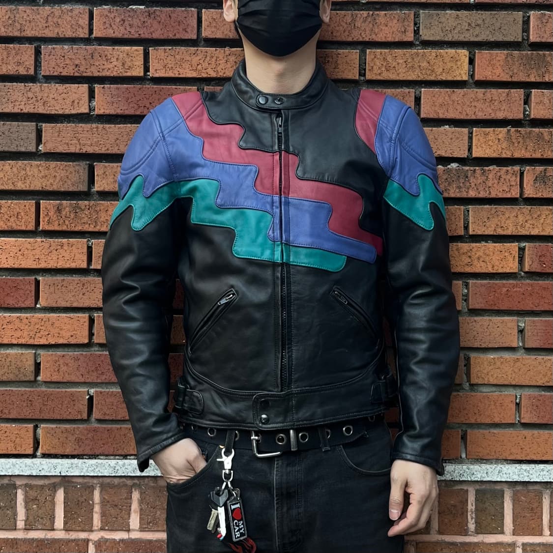 90s 빈티지 올드 가죽 레이싱 자켓 (95-100) 상품이미지7