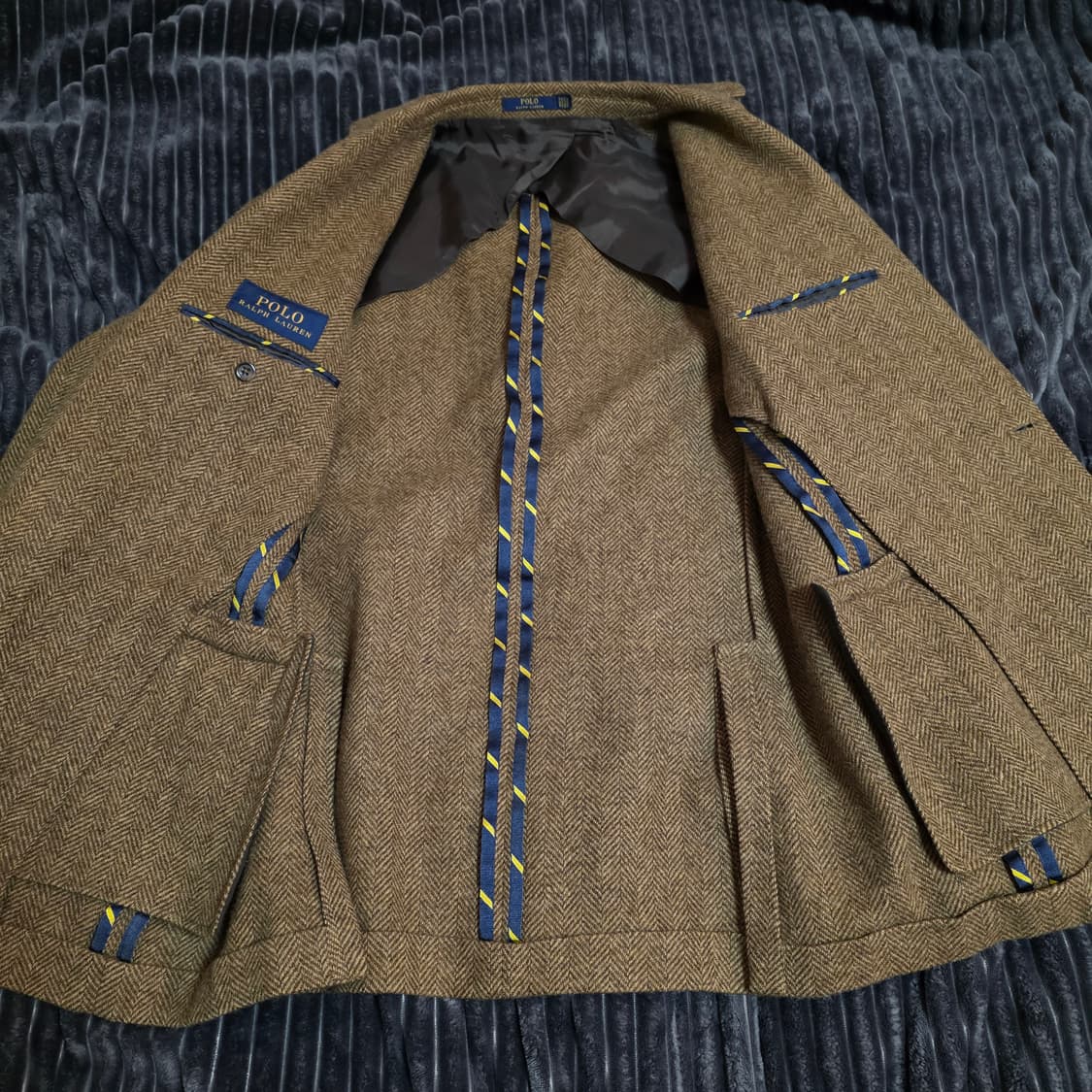 폴로 포르투갈메이드 헤링본투피스자켓 브라운 42R 상품이미지4