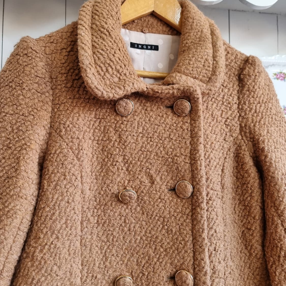 INGNI(잉그니) 뽀글이 부클 더블버튼 코트 상품이미지2