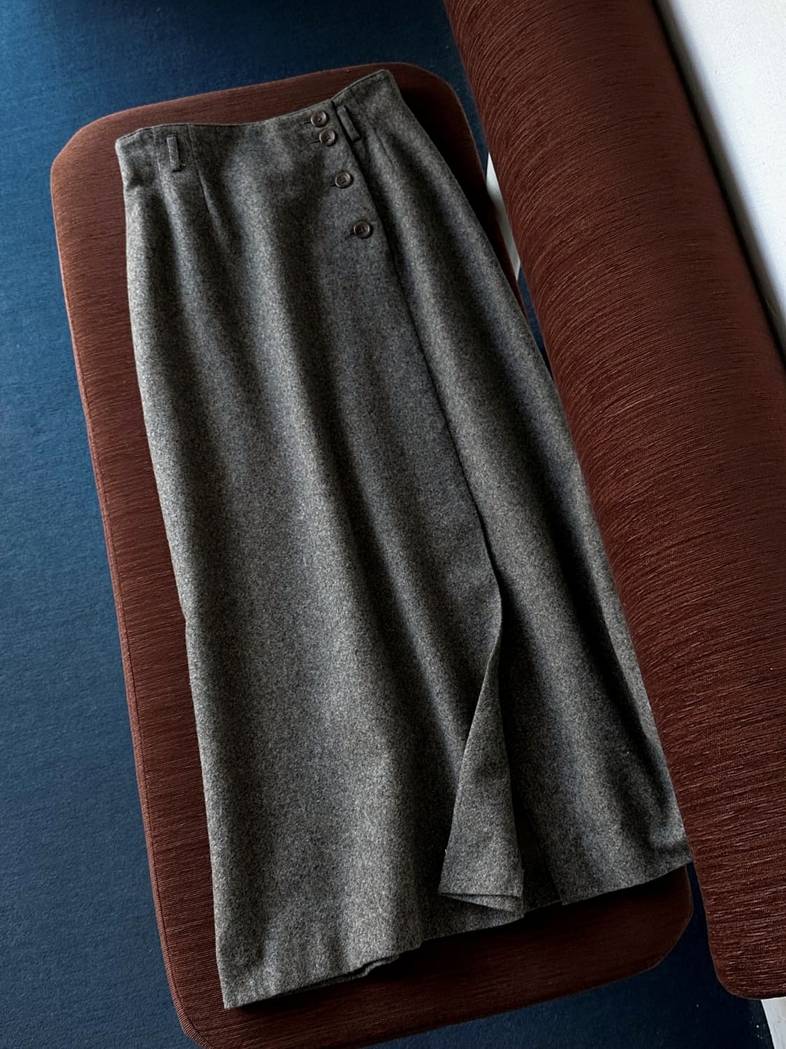 Tweed fabric panel loose skirt 상품이미지4