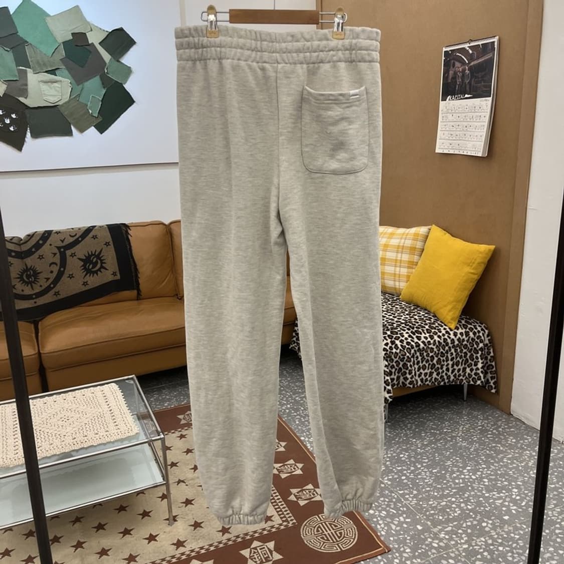 노메뉴얼 빈티지 캐주얼 멜란지 밴딩 스웻팬츠 L C10321 상품이미지4