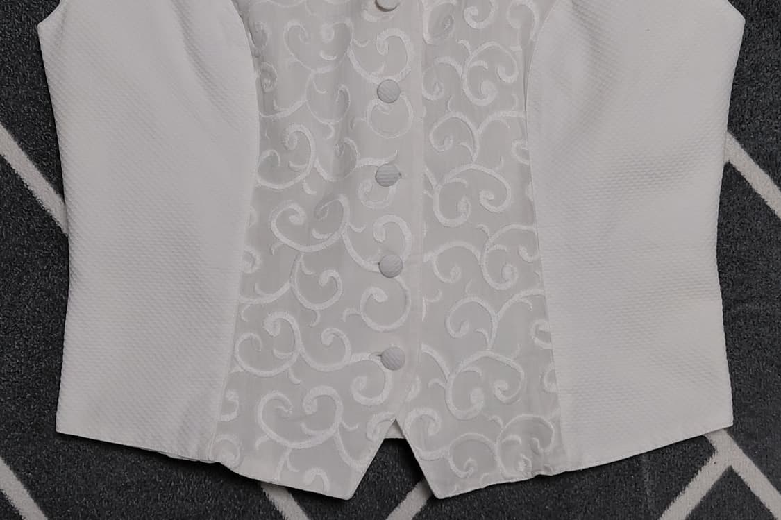 Anne Fontaine 화이트 자수 코튼 베스트 (사이즈 1) 상품이미지3