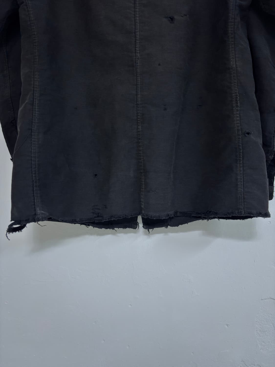 1940s 프렌치 르 몽생 미셸 워크 자켓 블랙 몰스킨 상품이미지6