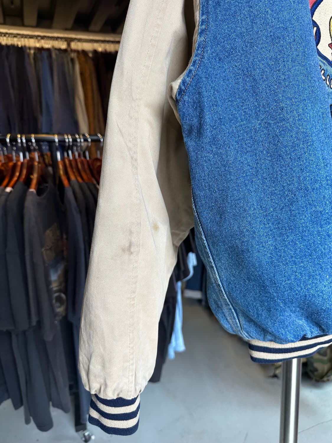 디즈니 푸 Pooh 데님 바시티 자켓 상품이미지9