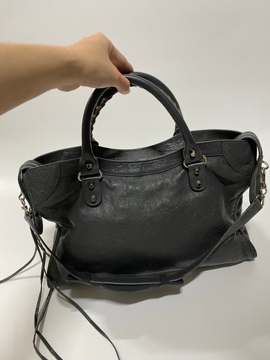 발렌시아가 토트백 그레이 상품이미지3